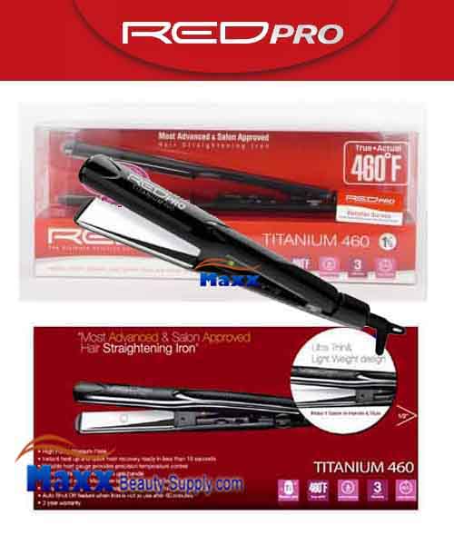 Red Pro by Kiss #FIP150 Titanium 460 Hair Straightening Flat Iron - 1 1/2"